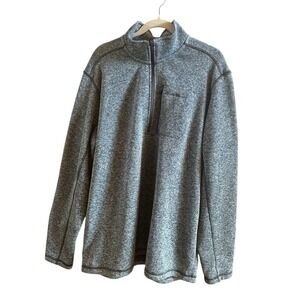 Eddie Bauer Blue 1/4 Zip Fleece‎ Lining Men's Sz 2XL Pullover Pocket Casual Golf